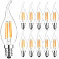 10-pack 4W E14 LED-lampor med flammönster 2700K Varmvit, 360° spridningsvinkel, Ej dimbar _MGF