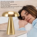 Miniatyrbillede 4 af 5: Svampeformet bordlampe i moderne minimalistisk industriel stil, 3 farver, dæmpbar, genopladelig, innovativ touch-lampe i guld