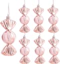 Roséguldfärgade julgranskulor, 12 cm, 24-pack