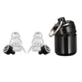 High-efficiency noise-cancelling earplugs 1 pair with case Black