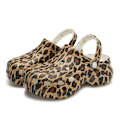 Miniatyrbillede 1 af 8: Dame udendørs farveprintede hull sko, lette hjemmesko, komfortable sandaler, strandsko Leopard print 40