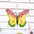 Pikkukuva 1 / 10: Tervetuloa-kyltti koriste simulointi metalli auringonkukka perhonen seinätaide riippuva piha-aita koristelu kotiin ulos Purple Butterfly