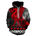 Miniatyrbild 1 av 2: Fotbollsklubb sweatshirt lång, hoodie med stort grafiskt tryck 2128 2128 XL