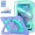Miniatyrbillede 1 af 5: iPad Air 11 tommer etui M2 2024 med penholder/skærmbeskytter/360° roterende stativ, militærklassificeret stødabsorberende beskyttelse til iPad Air Ca Green green iPad Air11 2025