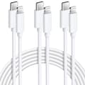 iPhone Snabbladdningskabel 3-Pack 2M USB C till Lightning Kabel [MFi-Certifierad] Ny iPhone Kabel Kompatibel med iPhone 14 13 12 11 Pro Max X XS