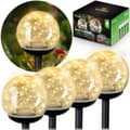 Solcellslampa, transparent boll, 4 st. Ilumen LS-103_MGF