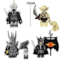 Miniatyrbillede 2 af 5: 18 stk. Ringenes Herre Middelalderlige Riddere Minifigurer Legetøjssæt Antik Militær Rustning Orker Soldater Byggeklodser [FW]