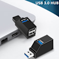 Pikkukuva 2 / 5: Langaton USB 3.0 HUB Adapter Extender Mini Splitter Box 3 porttia White USB 3.0