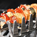 Miniatyrbillede 2 af 5: BBQ Rib Rack Multi Grill Rack Rustfrit stål Stege Rack Rib onesize