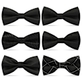 Miniatyrbillede 4 af 8: Mode Mænd Butterfly Party Bryllupssløjfe Black Bowknot Bowti 04 one size