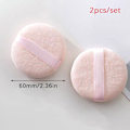 Miniatyrbillede 1 af 5: 2 Stk Soft Facial Beauty Sponge Puff Pads Face Foundation Cosmet Apricot 60mm