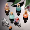 Miniatyrbillede 3 af 8: 10x Små Glasflasker Miniature Potion Flaske Mini Kork Glas Transparent onesize