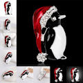 Pikkukuva 4 / 5: 3 kpl Hot Christmas Rhinestone ja Christmas Penguin Rintaneula Xma Multi 3pcs