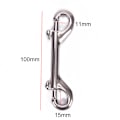 Miniatyrbilde 1 av 5: rustfritt stål dykking dobbel ende krok snapbolt kit qu 100mm