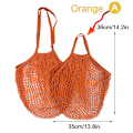 Miniatyrbillede 1 af 5: Genanvendelige købmandsvarer Tasker Bomuld Mesh streng Nettote Bag F Orange A