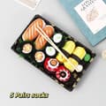 1/3/4/5 par sushi pizza burger sokker gaveeske dame vinter C one size