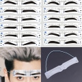 Miniatyrbillede 1 af 8: 12 stk Styles Øjenbryn Shaping Stencils Grooming Shaper skabelon White onesize