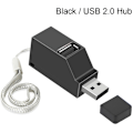 Pikkukuva 1 / 5: Langaton USB 3.0 HUB Adapter Extender Mini Splitter Box 3 porttia Balck USB 2.0