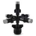 Miniatyrbilde 3 av 5: Hagesprinkler vanningståke tåke 5-hodes dysespray 1/2" Red 1pc