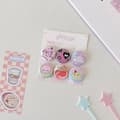 6 st Retro Mini Tecknad Knapp Badge Ryggsäck Pennfodral DIY De A3