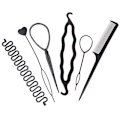 Pikkukuva 5 / 5: 12 kpl/ set Lasten kiharrin Hiuspunoksen ylläpito Spiral Twist H Black 2pcs