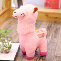 Miniatyrbilde 1 av 5: Smile Stripe Alpakka Lama Plysjdyr Leketøy Utstoppet Dukke Barn T Pink 25cm