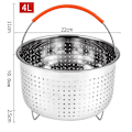 Pikkukuva 1 / 5: Ruostumattomasta teräksestä valmistetut höyrykattilan tarvikkeet 3/6/8 Qt Potille Silver 4L
