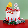 Miniatyrbillede 3 af 5: 1 Stk Plast Juletog Kage Pynt 2023 Jul Orn Green one size