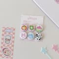 6 st Retro Mini Tecknad Knapp Badge Ryggsäck Pennfodral DIY De A1