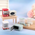 Pikkukuva 2 / 8: 1:12 Dollhouse Mikroaaltouuni Leipäkaappi Höyrylaatikko Kotitalous C C