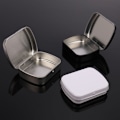 Miniatyrbillede 2 af 5: 5 stk. Survival Kit Lille Tom Metal Sølv Sort Flip Opbevaring B White one size
