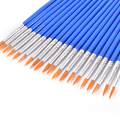 Miniatyrbilde 1 av 5: 10 stk Nylon Hårkunstner Paint Pensel Akryl Akvarell Rund Fi