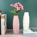 Miniatyrbilde 3 av 5: Blomstervase Dekorasjon Hjem Plast Vase Hvit Imitasjon Cerami Pink 4Pcs