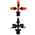 Miniatyrbild 5 av 5: Trädgårdssprinkler bevattningsdimma dimma 5-huvud munstycksspray 1/2" Red 1pc