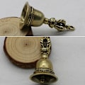 Miniatyrbillede 2 af 5: Messing Håndværk trykstøbt Drop Wind Bell Tibetansk bronzeklokke Brown 5*2*2cm