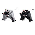 Miniatyrbillede 7 af 8: Vinterfiskehandsker 2 Finger Flip Vandtæt vindtæt Cyclin Gray XL