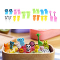 Miniatyrbild 2 av 5: 10 st Animal Farm tecknad fruktgaffel tecken harts frukt tandpetare Giraffe