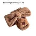 Miniatyrbillede 8 af 8: e Kapibara Plys Varmt Halstørklæde Mod Kulde Tykkere Kryds Hals Acc Brown one size