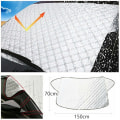 Miniatyrbillede 2 af 5: Bilforrude Snedæksel Vinter Ice Frost Guard Sunshade Prote White one size