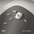 Pikkukuva 1 / 8: 10 kpl DIY Nail Art Decoration 3D hopea perhonen kiiltävä rhinest E 10Pcs