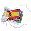 Miniatyrbillede 2 af 5: 100X Lande String Flag 25M International World 82ft Bar Par
