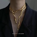 Miniatyrbillede 3 af 8: Punk Snake Halskæde Choker Justerbar Snake Armbånd Fleksibel W Silver one size
