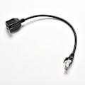 Miniatyrbillede 4 af 5: 1FT RJ45 han-til-hun-skrue panelmontering Ethernet LAN-netværk Black one size