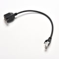 Pikkukuva 4 / 5: 1FT RJ45 uros-naaras ruuvipaneelikiinnitys Ethernet LAN-verkko Black one size