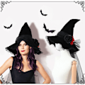 Pikkukuva 3 / 8: Halloween Noitahattu Naiselle Noitain Hatut Naisille 黑
