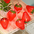 Miniatyrbillede 6 af 7: Jul 10 LED Strawberry String Fairy Lights Xmas Party Lamp 10led 1.5m