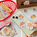 Miniatyrbild 5 av 8: 100 Ark Kreativa Cartoon Capybara Pappersvaror Dekaler DIY A2