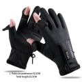 Miniatyrbillede 8 af 8: Vinterfiskehandsker 2 Finger Flip Vandtæt vindtæt Cyclin Black XL