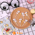 Miniatyrbilde 1 av 5: Fruktgaffel Mini Cartoon Barn Fruktplukk Tannpirker Bento Lunsj Muticolor C