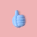 Miniatyrbillede 1 af 5: 5 Stk Creative Thumbs Up Shape Interessant USB-kabler Rack Wall blue one size